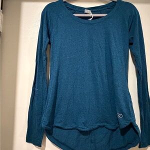 Calia by Carrie Underwood Teal Long Sleeve Lightweight Top